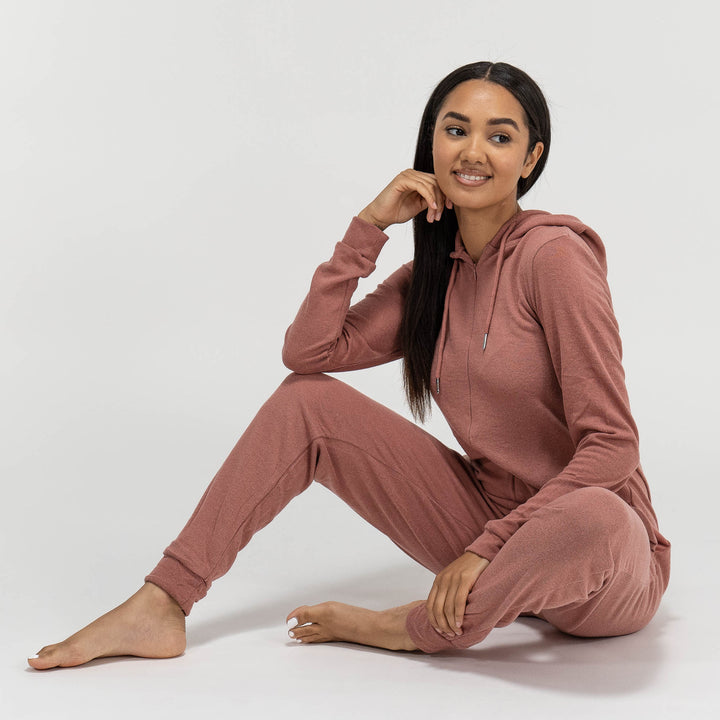 Onesie Pyjamas i Jersey til Damer - Lyserød 04