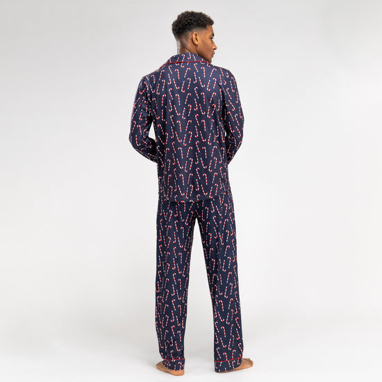 Pyjamas til Herrer - Bolsjestribet Navy 04