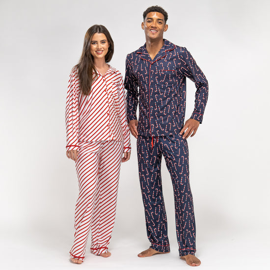 Pyjamas til Herrer - Bolsjestribet Navy 05