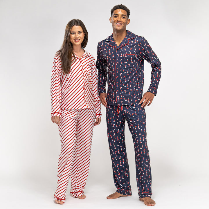 Pyjamas til Herrer - Bolsjestribet Navy 05