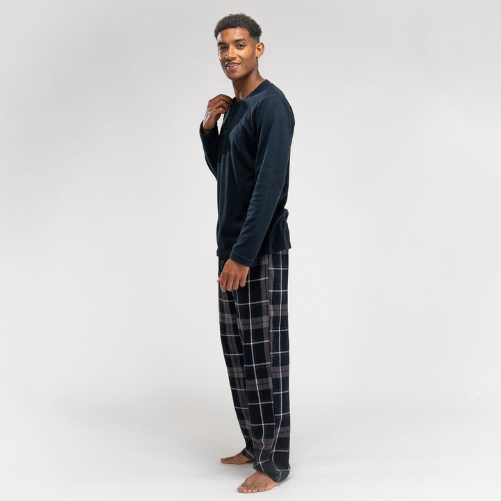 Pyjamas til Herrer - Skakternet Navy 04