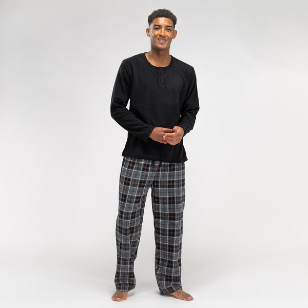 Pyjamas til Herrer - Skakternet Sort 01