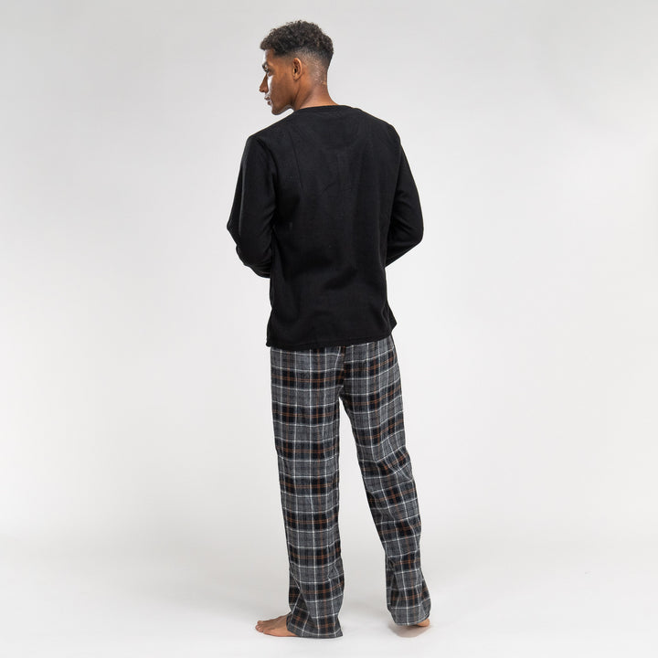 Pyjamas til Herrer - Skakternet Sort 05